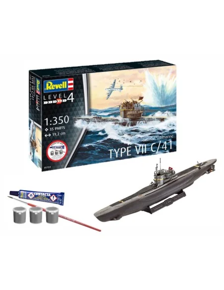 Starter Kit German Submarine Type VII C/41, 1/350 - Revell 75154