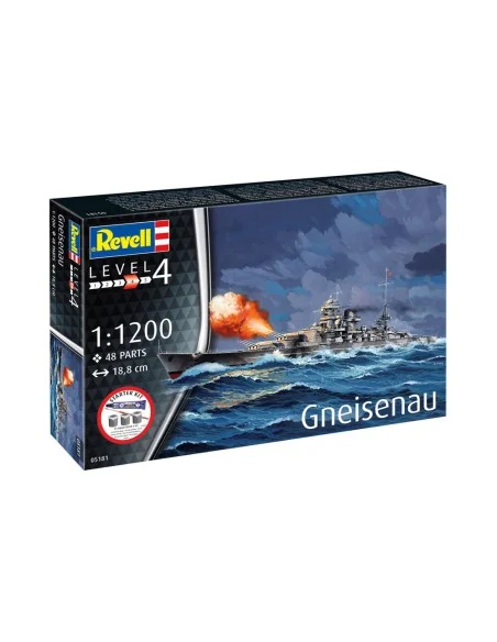 Starter Kit Battleship Gneisenau, 1/1200 - Revell 75181