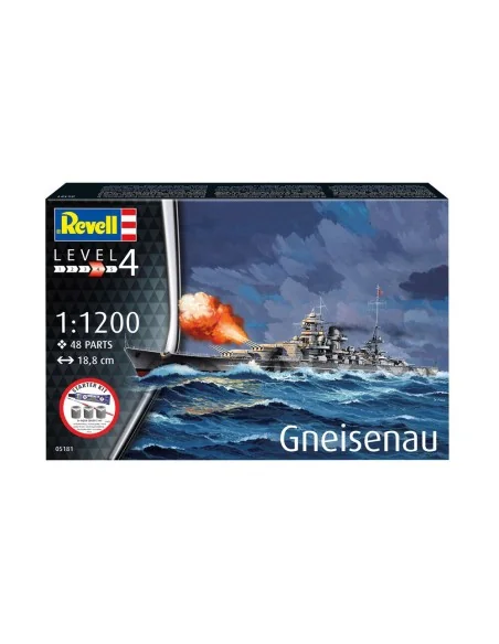 Starter Kit Battleship Gneisenau, 1/1200 - Revell 75181