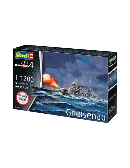 Starter Kit Battleship Gneisenau, 1/1200 - Revell 75181