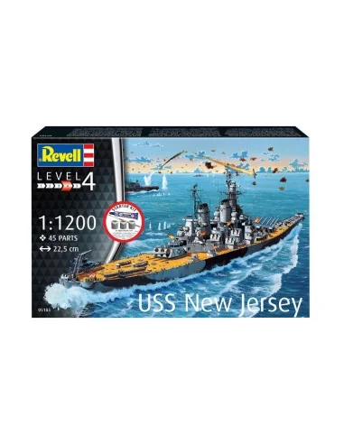 Starter Kit Battleship USS New Jersey, 1/1200 - Revell 75183