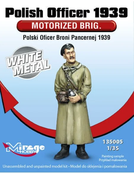 [NO_DESC] Polish Officer1939 Motorised Brig.WhiteM White Metal, 1/3...