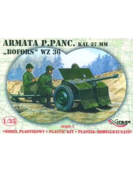 37 mm BOFORS Panzerabwehrkanone, 1/35 - Mirage Hobby 35212