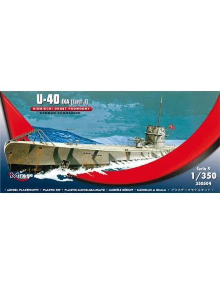 [NO_DESC] U-40 IXA (Turm i) German Submarine, 1/350 - Mirage Hobby ...