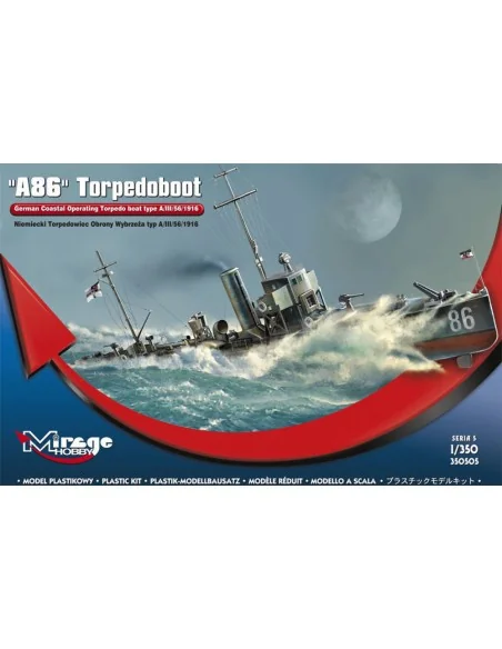 A 86 German Torpedoboat A/III Class, 1/350 - Mirage Hobby 350505