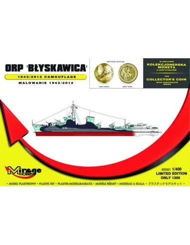 ORP 'Blyskawica' 1943/2012 Camouflage, 1/400 - Mirage Hobby 400001