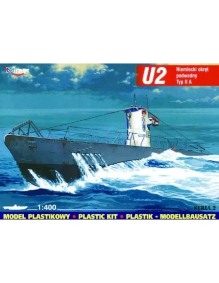 Deutsches U-Boot U 2 Typ IIA, 1/400 - Mirage Hobby 40023