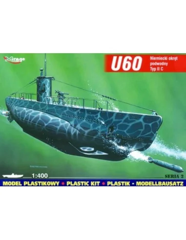 Deutsches U-Boot U 60 Typ II C, 1/400 - Mirage Hobby 40025