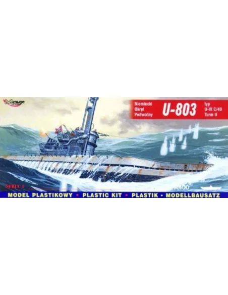 Deutsches U-Boot U 803 Typ IX C/40 Turm II, 1/400 - Mirage Hobby 40044