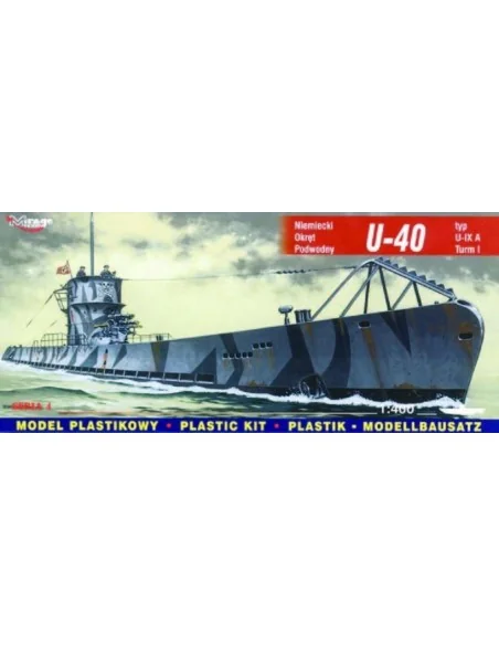 Deutsches U-Boot U 40 Typ IX A Turm I, 1/400 - Mirage Hobby 40045