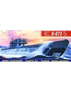 Deutsches U-Boot U 673 Typ VII C Turm II, 1/400 - Mirage Hobby 40412