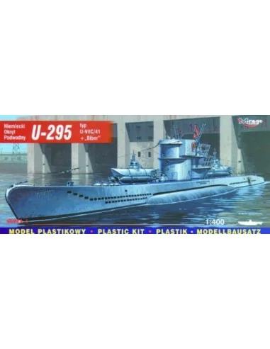 Deutsches U-Boot U 295 Typ VII C/41 mit Biber, 1/400 - Mirage Hobby...