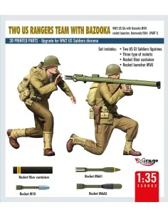 TWO US RANGERS TEAM WITH BAZOOKA, 1/35 - Mirage Hobby 350002 2