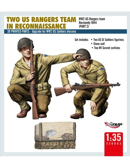 TWO US RANGERS TEAM IN RECONNAISSANCE, 1/35 - Mirage Hobby 350003