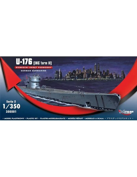 [NO_DESC] German Submarine U-176 (IXC turm II), 1/350 - Mirage Hobb...