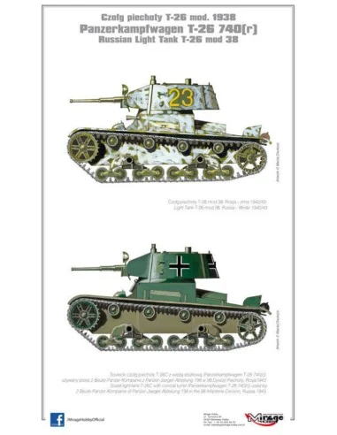Light Tank T-26(r) Panzerkampfwagen T-26 740(r) Serie 5, 1/35 - Mir...