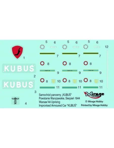 [NO_DESC] KUBUS Warsaw´44 Uprising Armoured Car, 1/35 - Mirage Hobb...