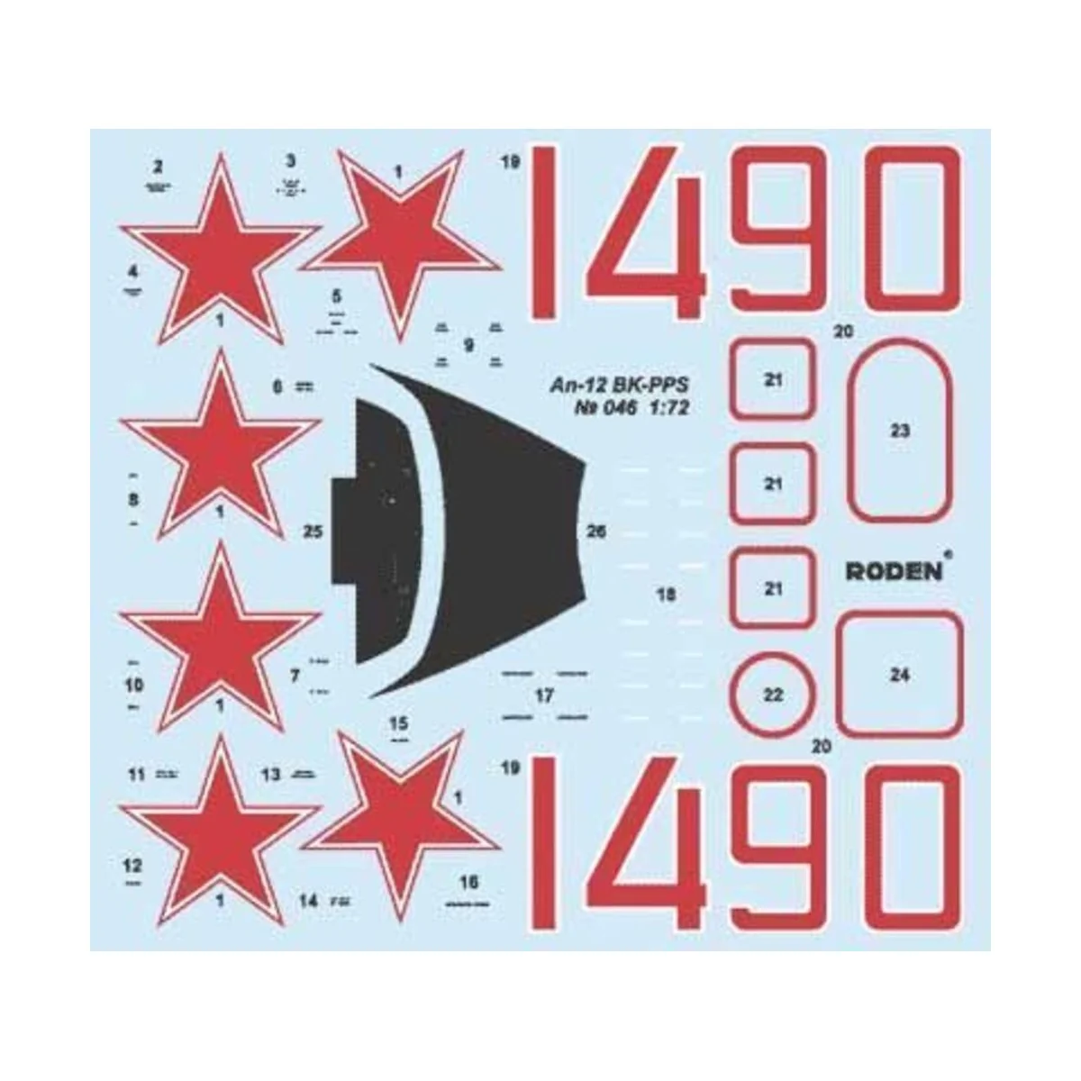 An-12 BK-PPS, 1/72 - Roden 046 An-12 BK-PPS, 1/72 - Roden 046