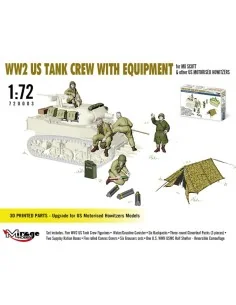 WW2 US TANK CREW WITH EQUIPMENT for M8 SCOTT & other US MOTORISED H...
