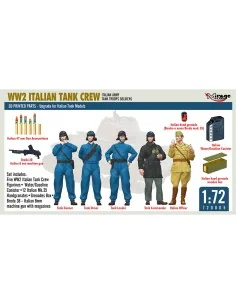 WW2 ITALIAN TANK CREW WITH EQUIPMENT, 1/72 - Mirage Hobby 720005