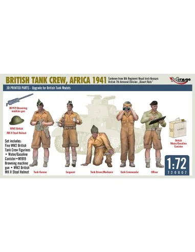 BRITISH TANK CREW, AFRICA 1941 Tankmen from 8th Regiment Royal Iris...