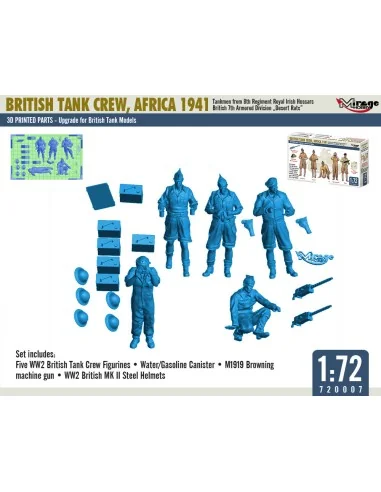 BRITISH TANK CREW, AFRICA 1941 Tankmen from 8th Regiment Royal Iris...