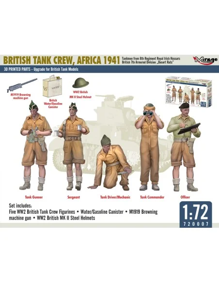 BRITISH TANK CREW, AFRICA 1941 Tankmen from 8th Regiment Royal Iris...