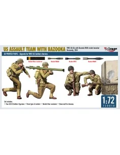 US ASSAULT TEAM WITH BAZOOKA, WW2 US GIs with Bazooka M1A1 rocket l... 2