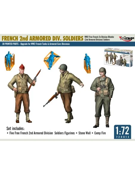 FRENCH 2nd ARMORED DIV. SOLDIERS, 1/72 - Mirage Hobby 720013