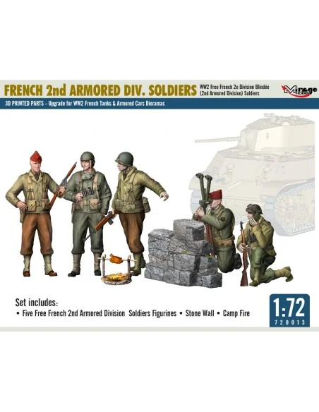 FRENCH 2nd ARMORED DIV. SOLDIERS, 1/72 - Mirage Hobby 720013