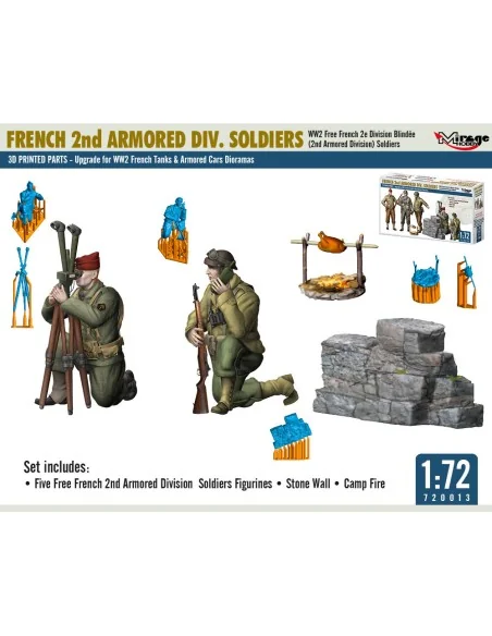 FRENCH 2nd ARMORED DIV. SOLDIERS, 1/72 - Mirage Hobby 720013