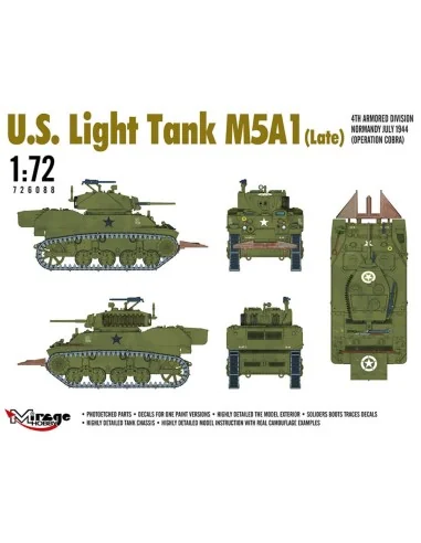 U.S. Light Tank M5A1 (Late), 1/72 - Mirage Hobby 726088