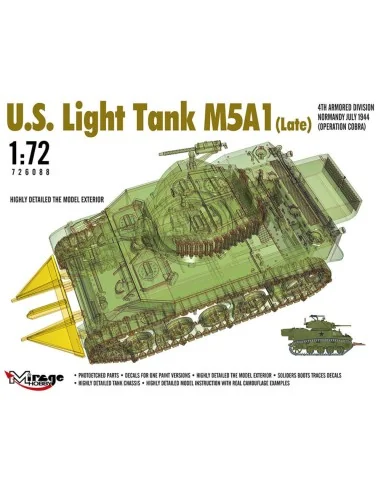 U.S. Light Tank M5A1 (Late), 1/72 - Mirage Hobby 726088