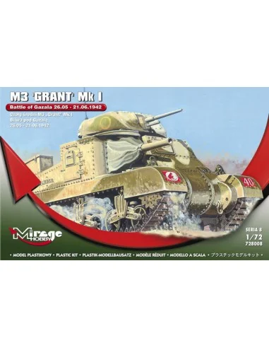 M3 GRANT Mk I Battle of GAZALA -21.06.42, 1/72 - Mirage Hobby 728008