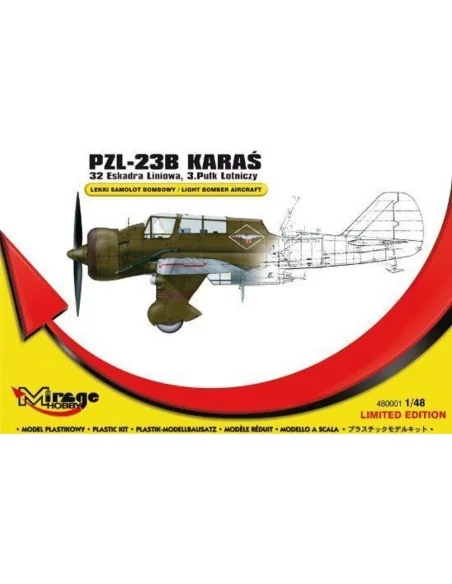 PZL-23B Karas Recon. Bomber 32thLF/3.AR, 1/48 - Mirage Hobby 480001