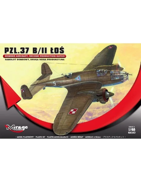 [NO_DESC] PZL.37 B/II LOS Bomber Aircraft, 1/48 - Mirage Hobby 481310