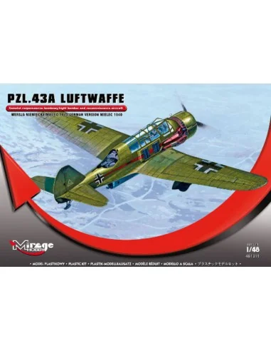 PZL.43A Luftwaffe Germ.Vers. MIELEC 1940, 1/48 - Mirage Hobby 481311