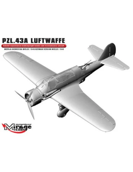 PZL.43A Luftwaffe Germ.Vers. MIELEC 1940, 1/48 - Mirage Hobby 481311