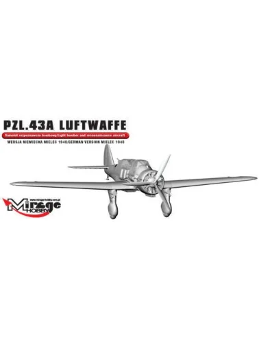 PZL.43A Luftwaffe Germ.Vers. MIELEC 1940, 1/48 - Mirage Hobby 481311