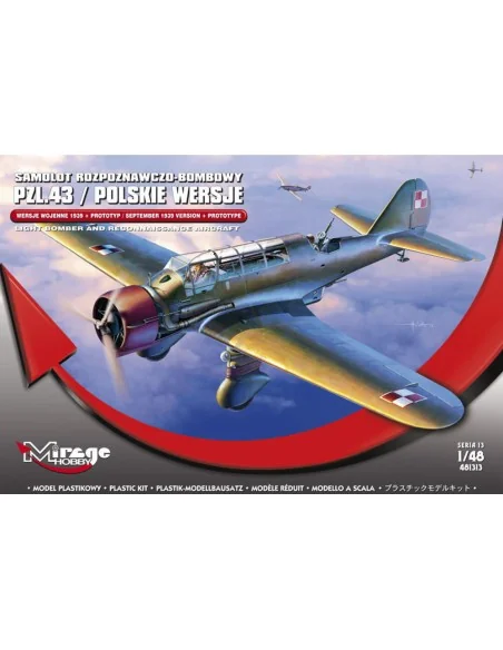 PZL.43 "September 1939 VER.+Prototype", 1/48 - Mirage Hobby 481313
