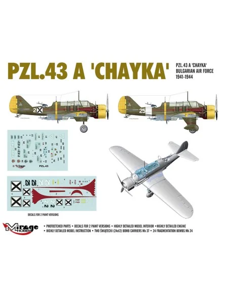 PZL.43 A 'CHAYKA' Bulgarian Air Force 1941-1944, 1/48 - Mirage Hobb...
