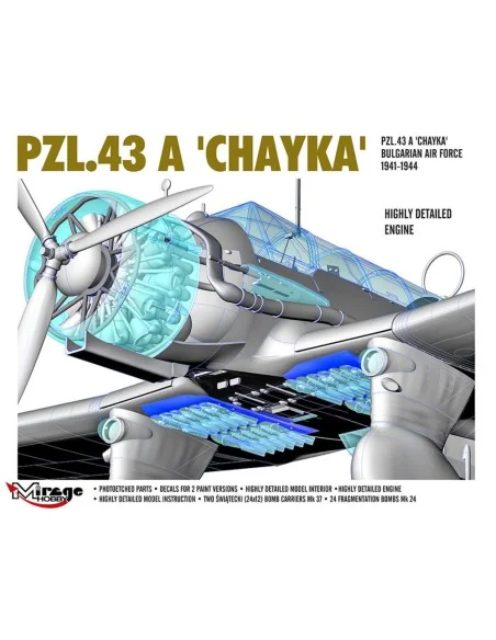 PZL.43 A 'CHAYKA' Bulgarian Air Force 1941-1944, 1/48 - Mirage Hobb...