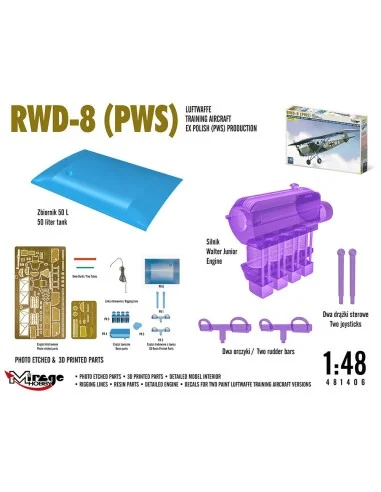 RWD-8 (PWS) Luftwaffe training aircraft ex Polisch Produktion, 1/48...
