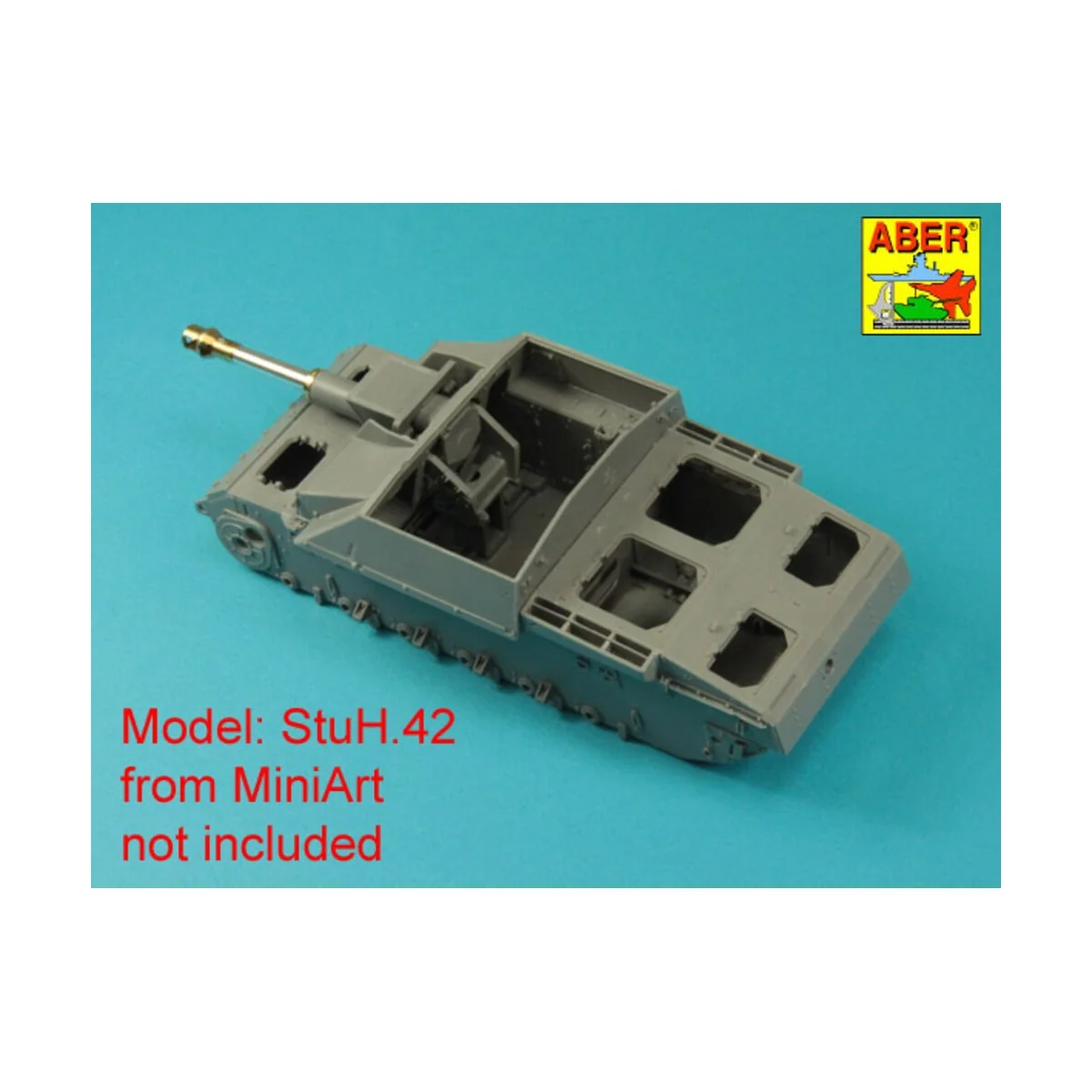 Germ. 10, 5 cm L/28 Barrel for StuH 42 early, 1/35 - Aber Models 35...