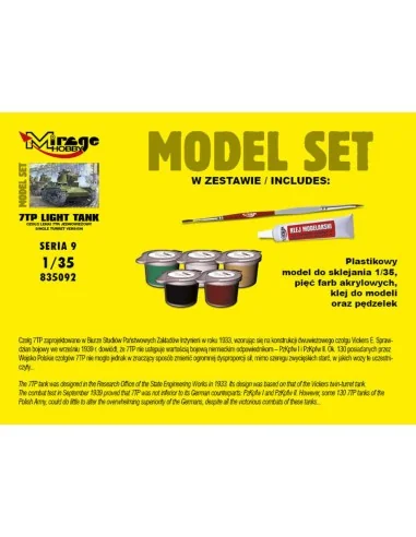 7TP Light Tank "Single Turret"(Model Set, 1/35 - Mirage Hobby 835092