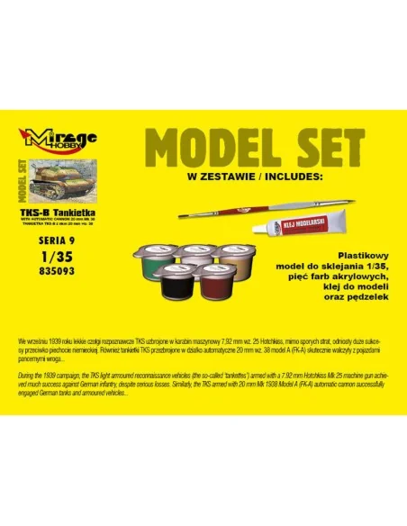Tankette TKS-B(w/automatic cannon 20mm Mk.38) (Model Set), 1/35 - M...