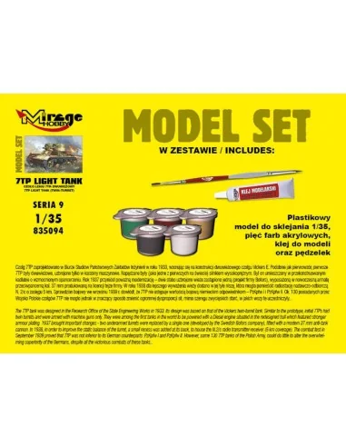 7TP Light Tank "Twin Turret"(Model Set), 1/35 - Mirage Hobby 835094