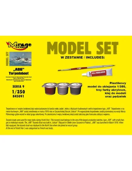 A86 German Torpedoboot (Model Set), 1/350 - Mirage Hobby 845091
