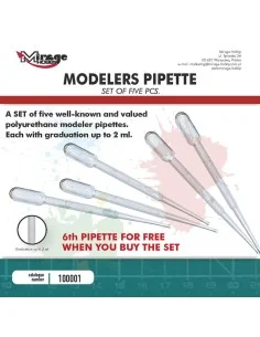 MIRAGE MODELLERS PIPETTES (5 pcs + 1 free pc. / each 2 ml) - Mirage...