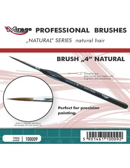 MIRAGE BRUSH NATURAL SIZE 4 - Mirage Hobby 100009